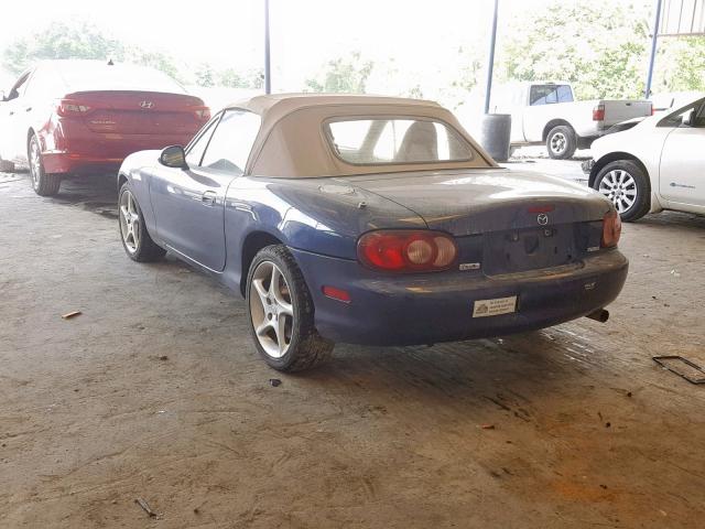 JM1NB353530300996 - 2003 MAZDA MX-5 MIATA BLUE photo 3