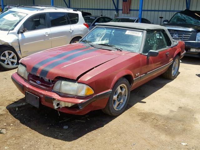 1FACP44E1LF113002 - 1990 FORD MUSTANG LX RED photo 2