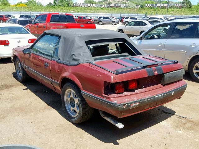 1FACP44E1LF113002 - 1990 FORD MUSTANG LX RED photo 3