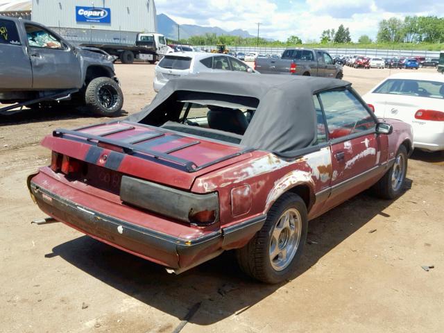 1FACP44E1LF113002 - 1990 FORD MUSTANG LX RED photo 4