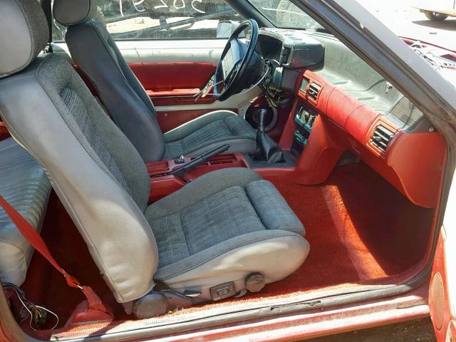 1FACP44E1LF113002 - 1990 FORD MUSTANG LX RED photo 5