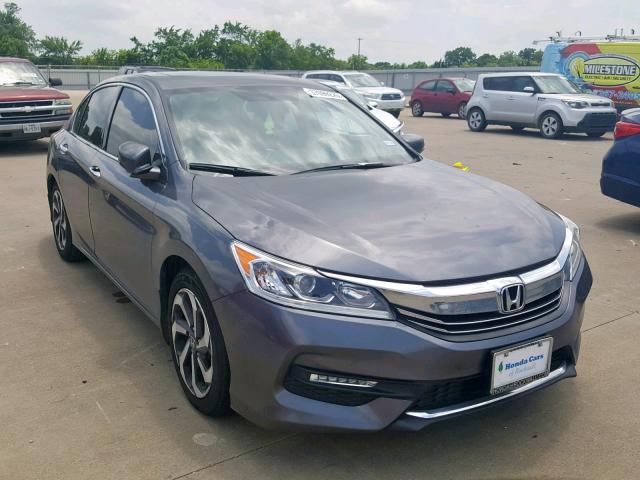 1HGCR3F83GA000226 - 2016 HONDA ACCORD EXL GRAY photo 1