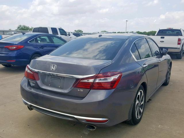 1HGCR3F83GA000226 - 2016 HONDA ACCORD EXL GRAY photo 4