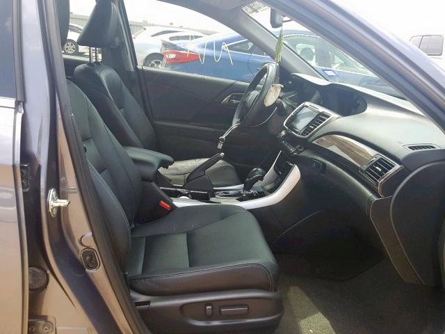 1HGCR3F83GA000226 - 2016 HONDA ACCORD EXL GRAY photo 5