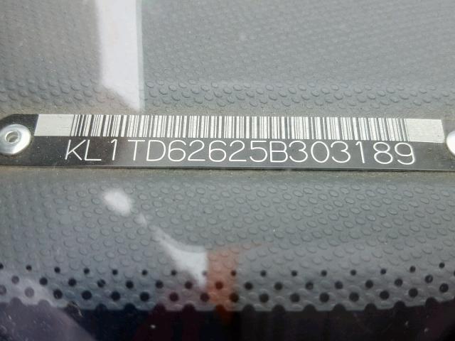 KL1TD62625B303189 - 2005 CHEVROLET AVEO BASE Mavi foto 10