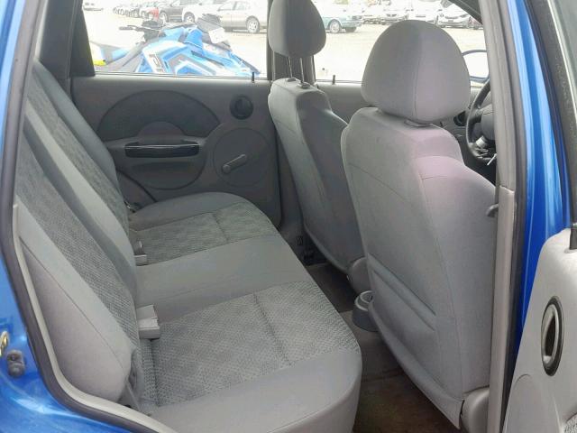 KL1TD62625B303189 - 2005 CHEVROLET AVEO BASE Mavi foto 6