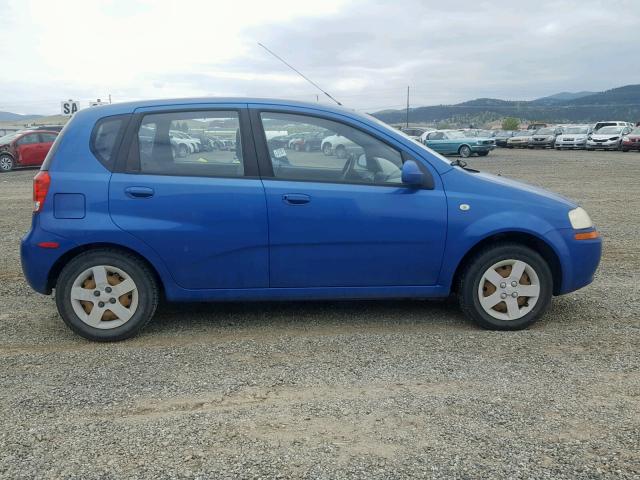 KL1TD62625B303189 - 2005 CHEVROLET AVEO BASE Mavi foto 9