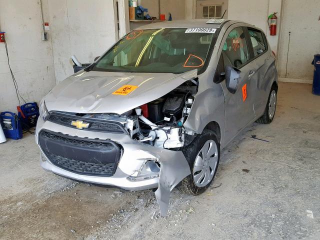 KL8CB6SA6HC820392 - 2017 CHEVROLET SPARK LS SILVER photo 2