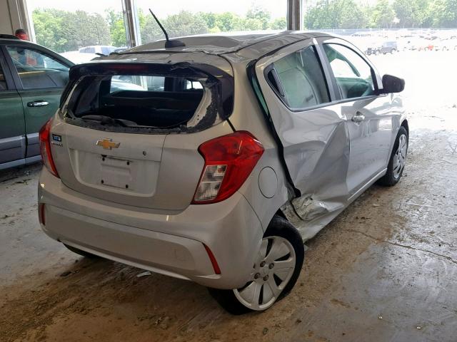 KL8CB6SA6HC820392 - 2017 CHEVROLET SPARK LS SILVER photo 4