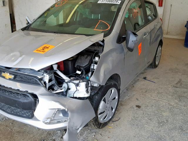 KL8CB6SA6HC820392 - 2017 CHEVROLET SPARK LS SILVER photo 9