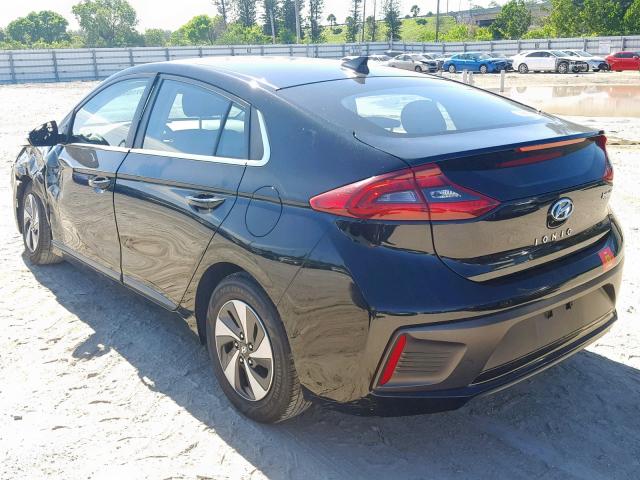 KMHC75LC9JU100275 - 2018 HYUNDAI IONIQ SEL BLACK photo 3