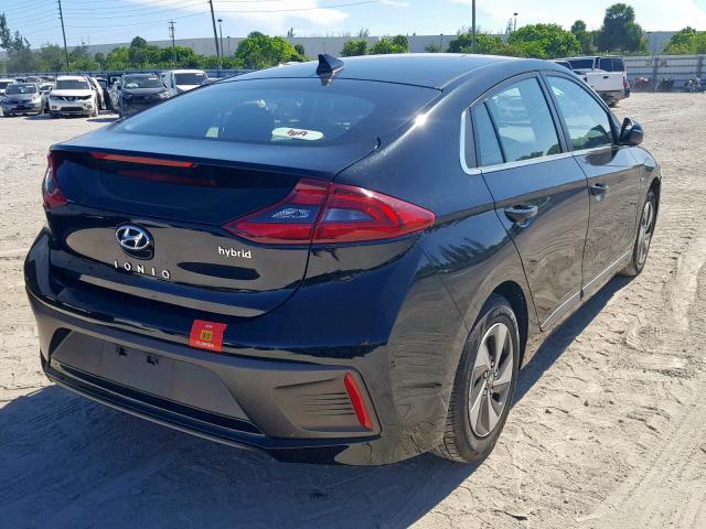 KMHC75LC9JU100275 - 2018 HYUNDAI IONIQ SEL BLACK photo 4