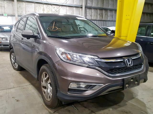 2HKRM4H74FH646769 - 2015 HONDA CR-V EXL BROWN photo 1