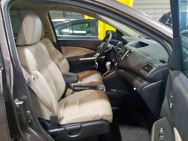 2HKRM4H74FH646769 - 2015 HONDA CR-V EXL BROWN photo 5