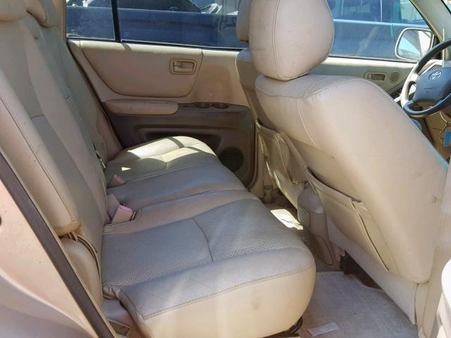 JTEDP21A140003569 - 2004 TOYOTA HIGHLANDER GOLD photo 6