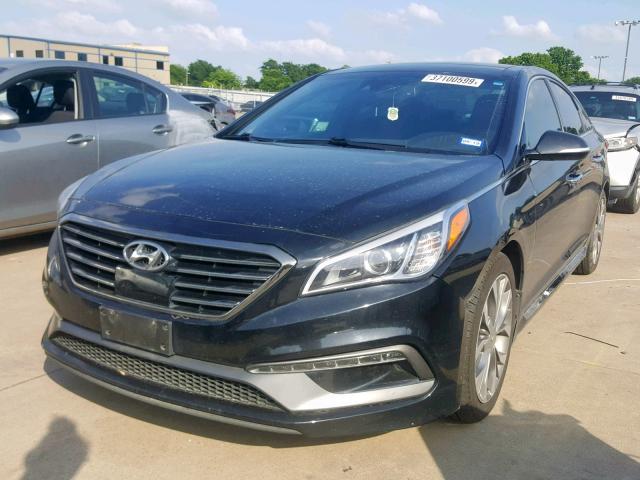 5NPE34AB6FH113936 - 2015 HYUNDAI SONATA SPO BLACK photo 2