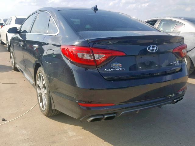 5NPE34AB6FH113936 - 2015 HYUNDAI SONATA SPO BLACK photo 3