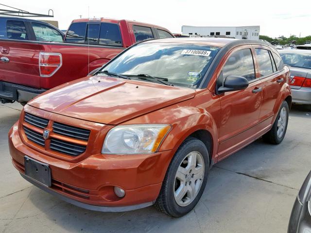 1B3HB48B67D224727 - 2007 DODGE CALIBER SX ORANGE photo 2