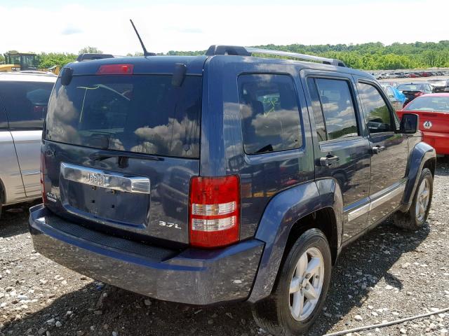 1J8GN58K08W214426 - 2008 JEEP LIBERTY LI BLUE photo 4