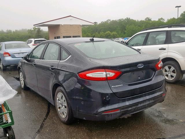 3FA6P0G7XER250822 - 2014 FORD FUSION S BLACK photo 3