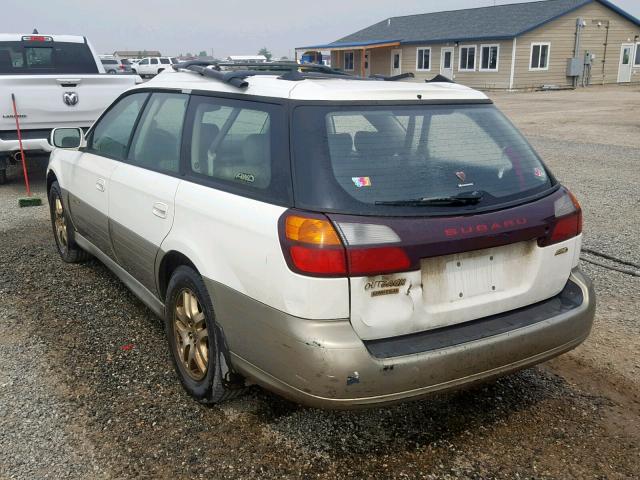 4S3BH6863Y7657018 - 2000 SUBARU LEGACY OUT WHITE photo 3