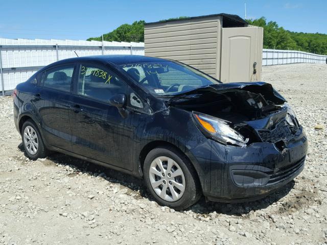 KNADM4A38E6408088 - 2014 KIA RIO LX BLACK photo 1