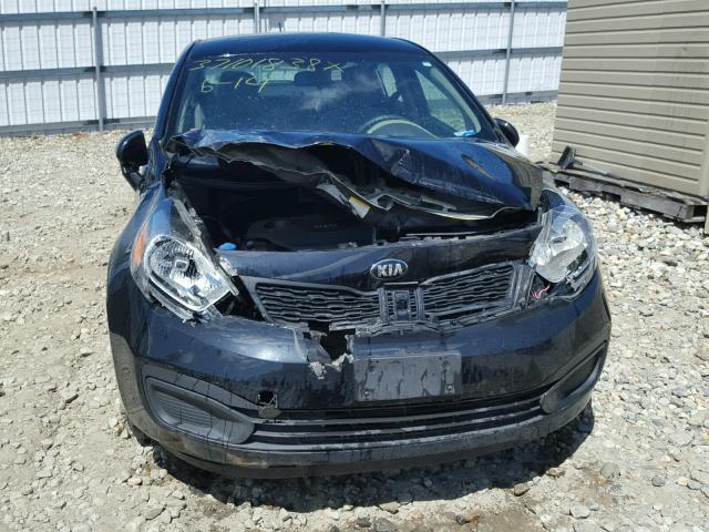 KNADM4A38E6408088 - 2014 KIA RIO LX BLACK photo 9