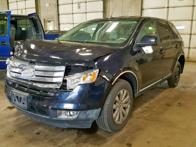 2FMDK4JC9ABA20724 - 2010 FORD EDGE SEL BLUE photo 2