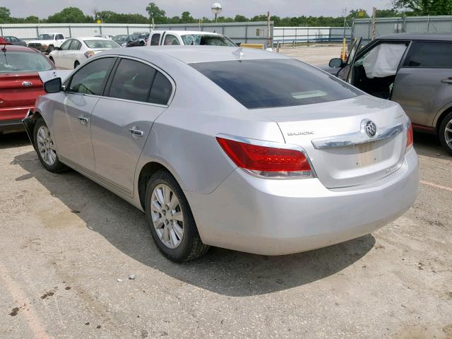 1G4GB5EG3AF210100 - 2010 BUICK LACROSSE C SILVER photo 3