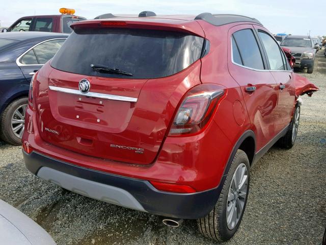 KL4CJESB9JB569581 - 2018 BUICK ENCORE PRE RED photo 4