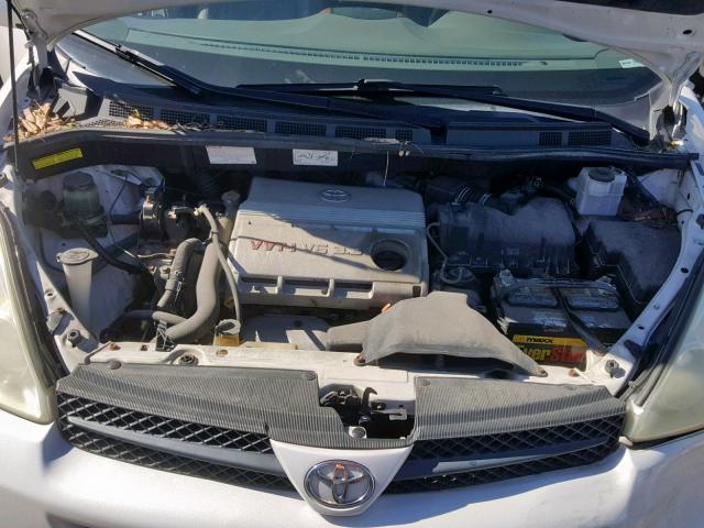 5TDZA22C65S288389 - 2005 TOYOTA SIENNA XLE WHITE photo 7