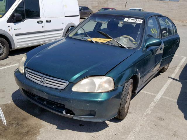 2HGEJ6617XH516269 - 1999 HONDA CIVIC BASE GREEN photo 2