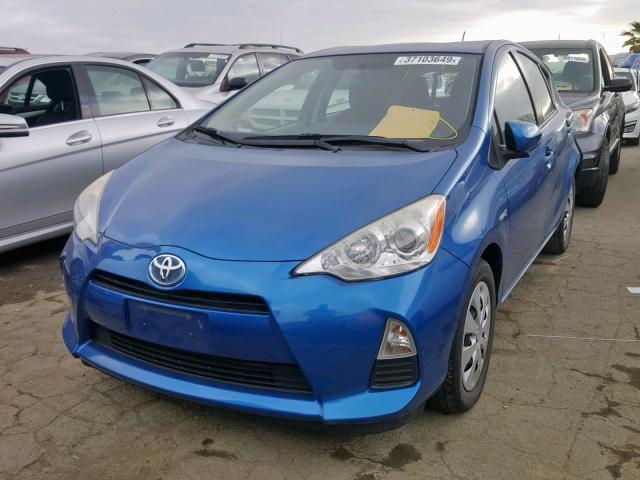 JTDKDTB37C1524928 - 2012 TOYOTA PRIUS C BLUE photo 2