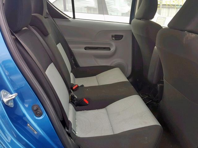 JTDKDTB37C1524928 - 2012 TOYOTA PRIUS C BLUE photo 6