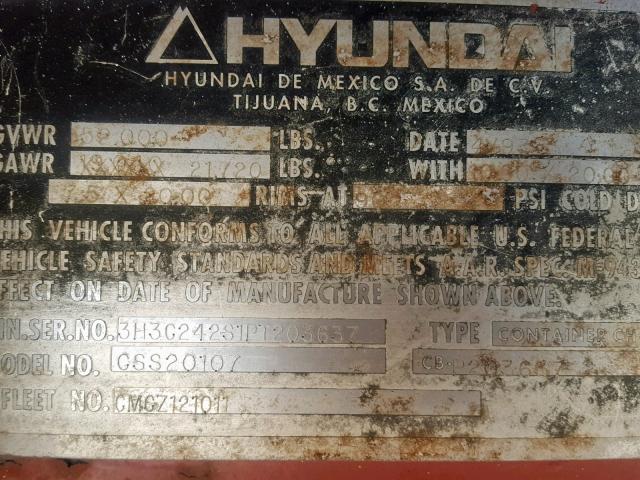 3H3C242S1PT203637 - 1993 HYUNDAI ALL MODELS RED photo 10