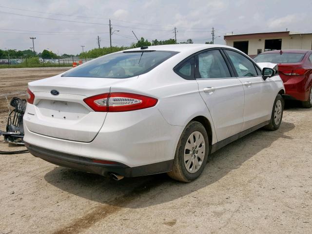 3FA6P0G70DR290065 - 2013 FORD FUSION S WHITE photo 4