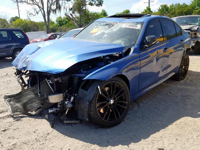 WBA3B9G55ENR91362 - 2014 BMW 335 XI BLUE photo 2