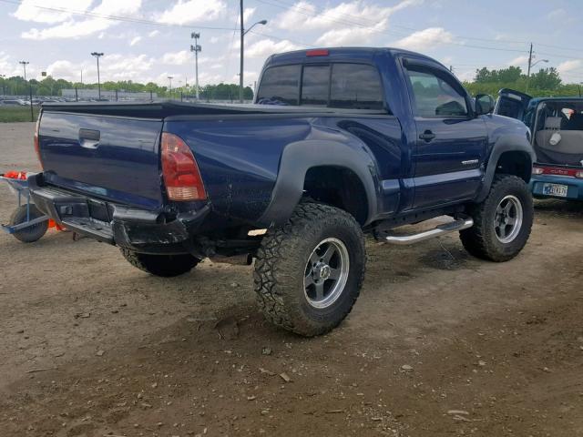 5TEPX42NX6Z315522 - 2006 TOYOTA TACOMA BLUE photo 4