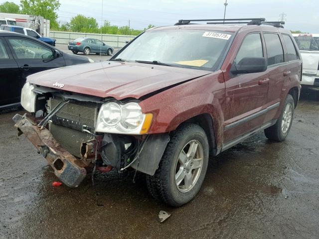 1J8GR48K57C603335 - 2007 JEEP GRAND CHER MAROON photo 2