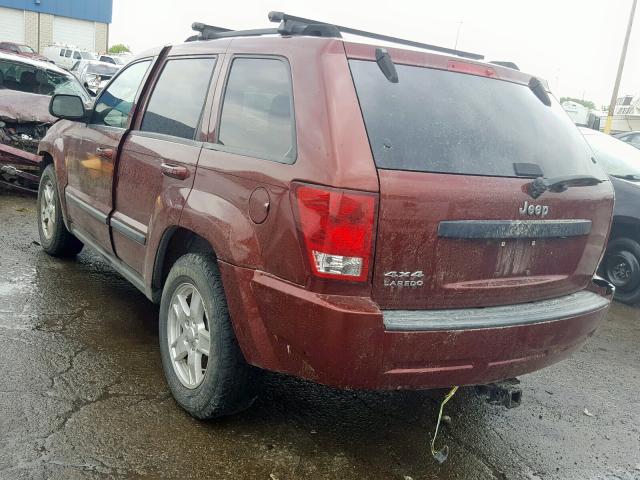 1J8GR48K57C603335 - 2007 JEEP GRAND CHER MAROON photo 3