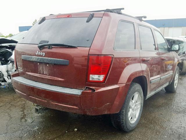 1J8GR48K57C603335 - 2007 JEEP GRAND CHER MAROON photo 4