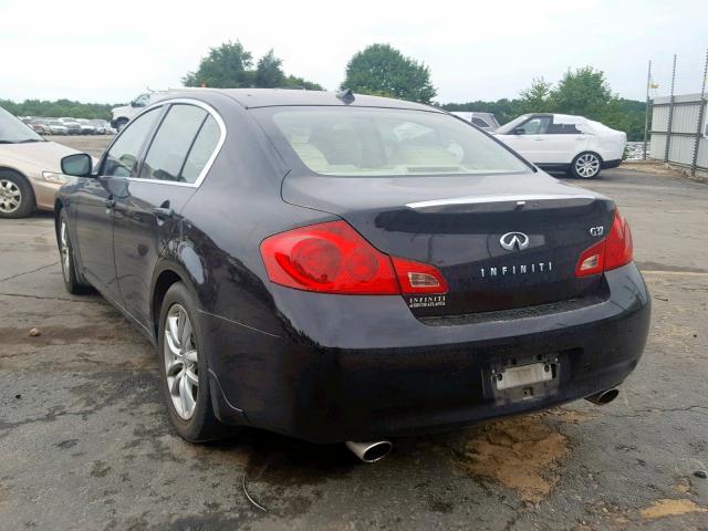 JNKCV61E79M011593 - 2009 INFINITI G37 BASE BLACK photo 3