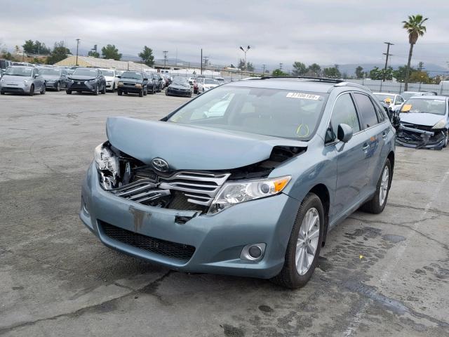 4T3BA3BB3BU020117 - 2011 TOYOTA VENZA TEAL photo 2