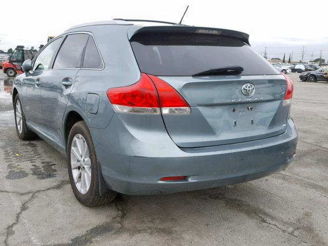 4T3BA3BB3BU020117 - 2011 TOYOTA VENZA TEAL photo 3