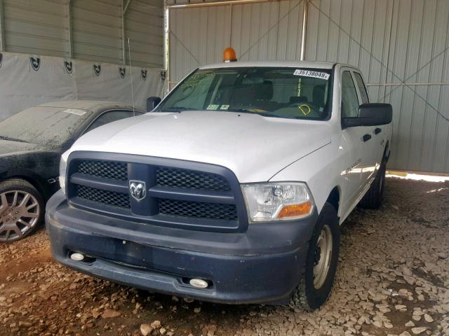 1C6RD7FT0CS249579 - 2012 DODGE RAM 1500 S WHITE photo 2