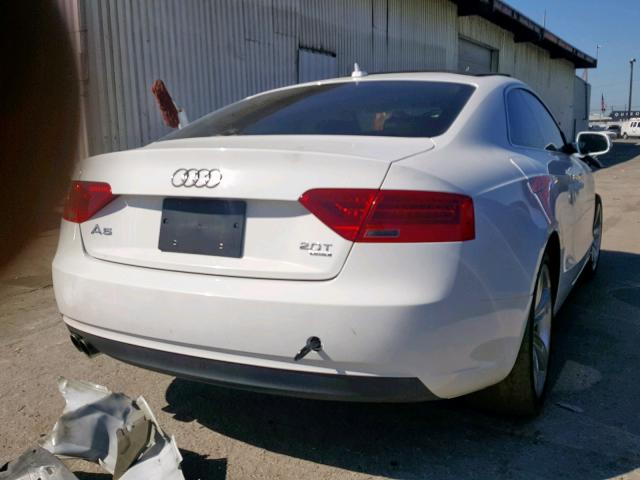 WAUCFAFR8EA053292 - 2014 AUDI A5 PREMIUM WHITE photo 4