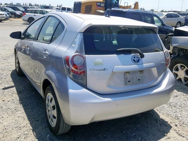 JTDKDTB36D1534903 - 2013 TOYOTA PRIUS C GRAY photo 3