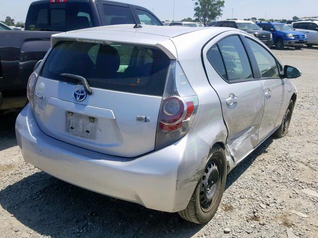 JTDKDTB36D1534903 - 2013 TOYOTA PRIUS C GRAY photo 4