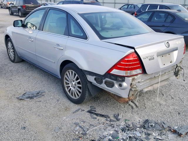 1MEFM43155G606904 - 2005 MERCURY MONTEGO PR ვერცხლისფერი ფოტო 3