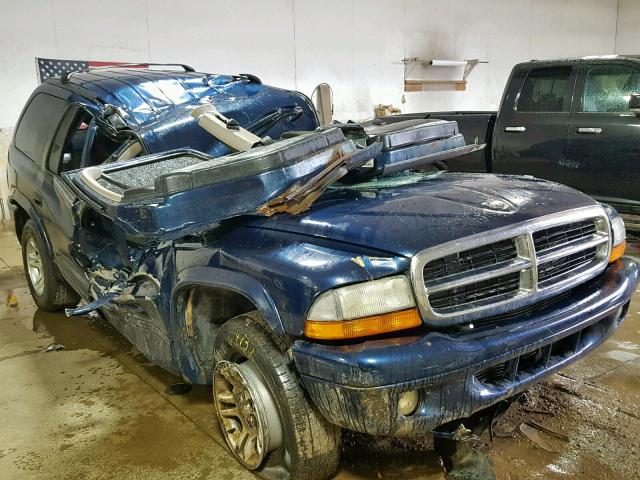 1D4HS48N53F504343 - 2003 DODGE DURANGO SL BLUE photo 1